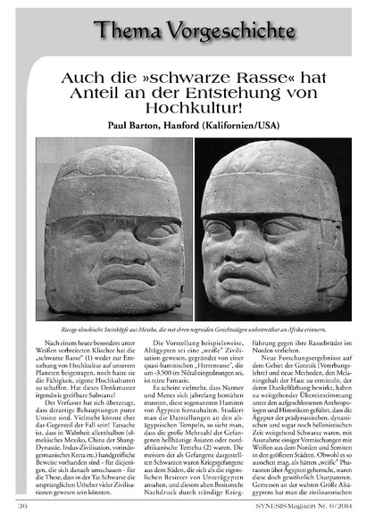 Auch die „schwarze Rasse“ hat Anteil an der Entstehung von Hochkultur