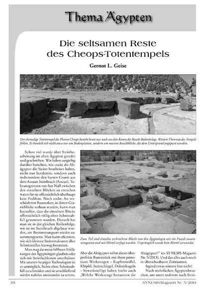 Die seltsamen Reste des Cheops-Totentempels