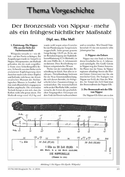 Der Bronzestab von Nippur – mehr als ein frühgeschichtlicher Maßstab!