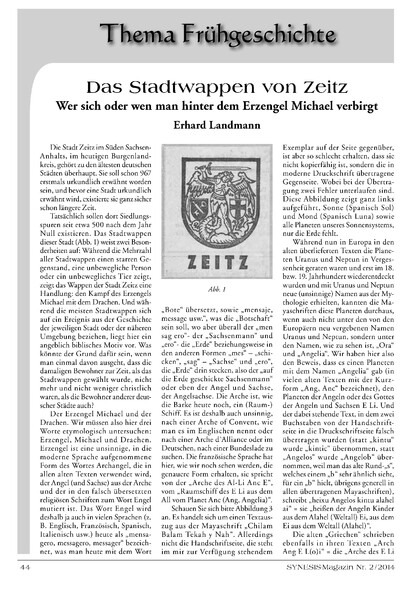 Das Stadtwappen von Zeitz – Wer sich oder wen man hinter dem Erzengel Michael verbirgt