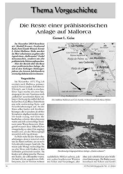 Die Reste einer prähistorischen Anlage auf Mallorca