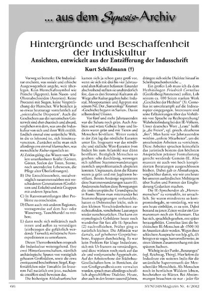 Hintergründe und Beschaffenheit der Induskultur – Ansichten, entwickelt aus der Entzifferung der Indusschrift