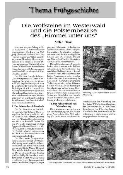 Die Wolfsteine im Westerwald und die Polsternbezirke des „Himmel unter uns“