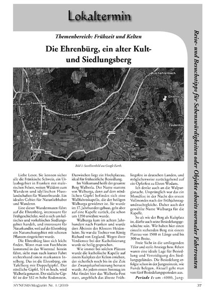 Die Ehrenbürg, ein alter Kult- und Siedlungsberg