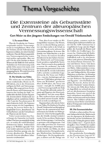 Die Externsteine als Geburtsstätte und Zentrum der alteuropäischen Vermessungswissenschaft