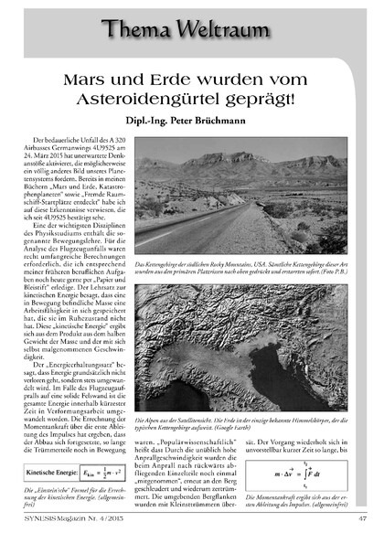 Mars und Erde wurden vom Asteroidengürtel geprägt! 