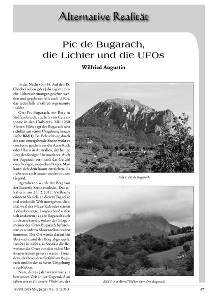 Pic de Bugarach, die Lichter und die UFOs