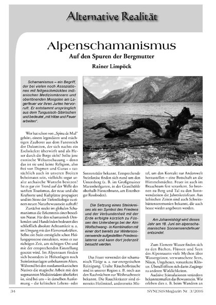 Alpenschamanismus – Auf den Spuren der Bergmutter