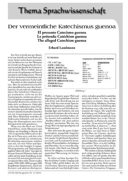 Der vermeintliche Katechismus guenoa