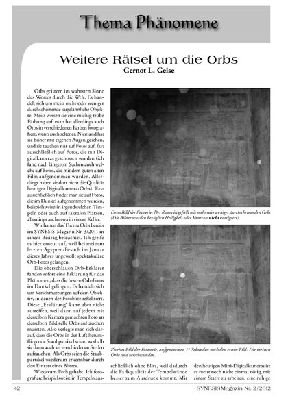 Weitere Rätsel um die Orbs