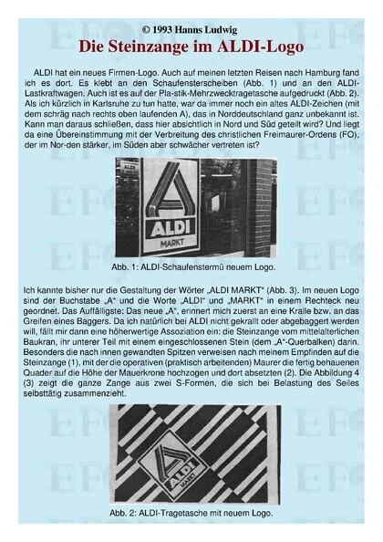Die Steinzange im ALDI-Logo