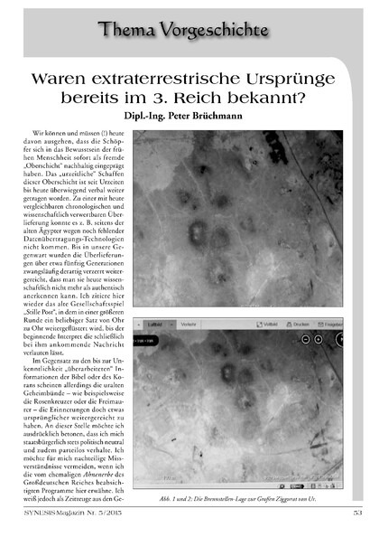 Waren extraterrestrische Ursprünge bereits im 3. Reich bekannt?