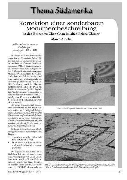 Korrektion einer sonderbaren Objektbeschreibung in den Ruinen zu Chan Chan im alten Reiche Chimor