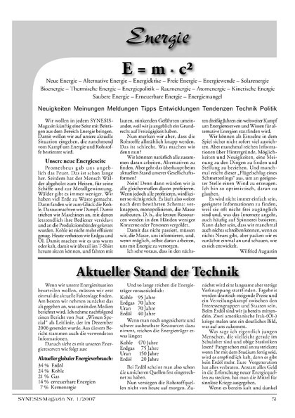 Aktueller Stand der Technik
