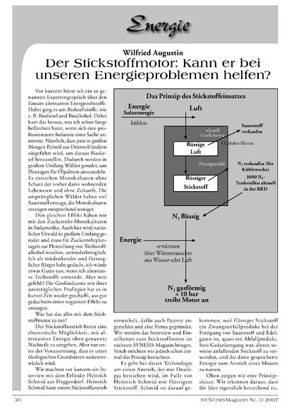 Der Stickstoffmotor: Kann er bei unseren Energieproblemen helfen?