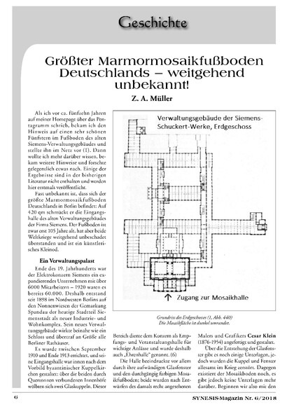Größte Marmormosaikfußboden Deutschlands – weitgehend unbekannt!